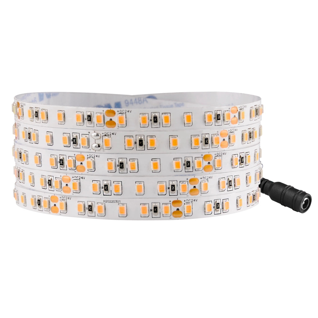 Kit striscia LED 5m 24V 2700K IP20 con alimentatore e switch Polux