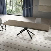 Tavolo allungabile 180/284x90 cm Niket tortora gambe antracite