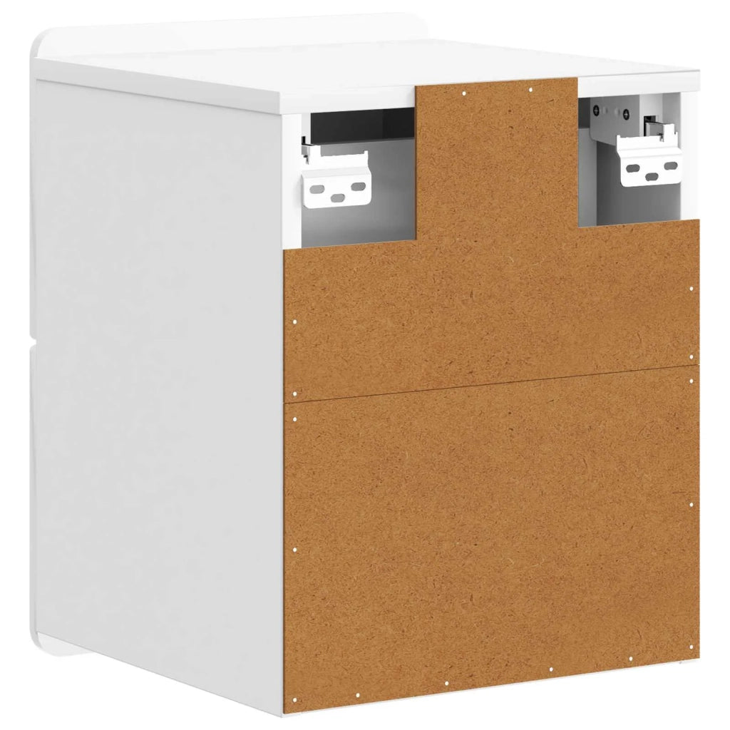 Mobiletto da notte a muro Bianco Lucido 33 x 34,5 x 43 cm 898303