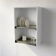 Pensile Scolapiatti H 72X L 60X P 33 Completo Di Scolapiatti In Acciaio Inox. Spedizione In Kit In Colore Bianco