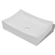 Lavandino da bagno in ceramica lavabo lavabo 65,5 x 39 cm bianco lucido 02_0002493
