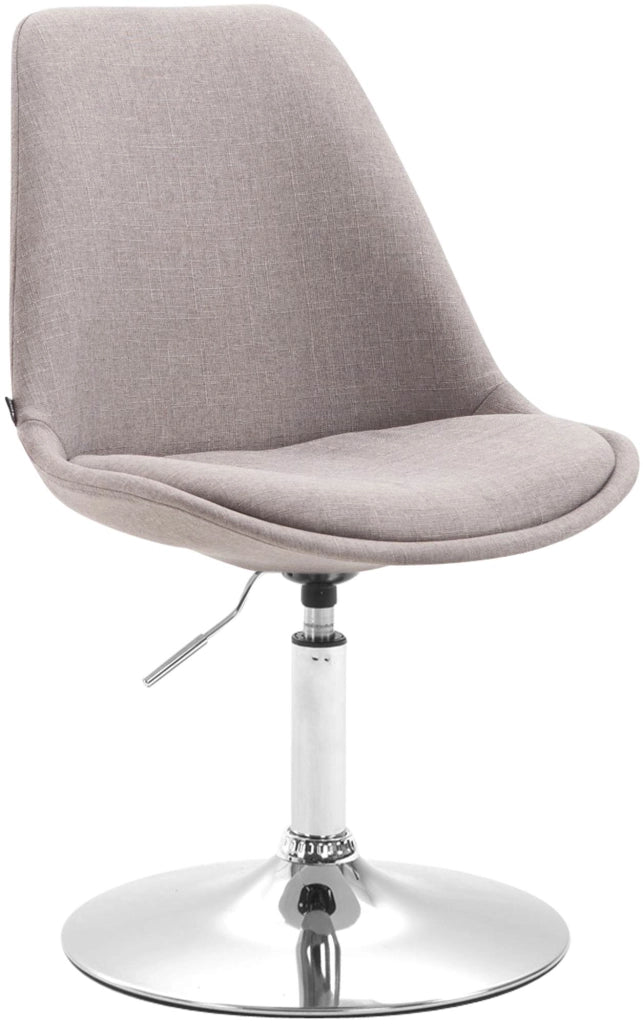 Sedia da pranzo MAVERICK in tessuto grigio,cromo