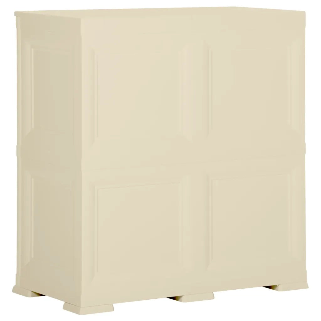 Armadietto in Plastica 79x43x85,5cm Effetto Legno Bianco Angora 340596