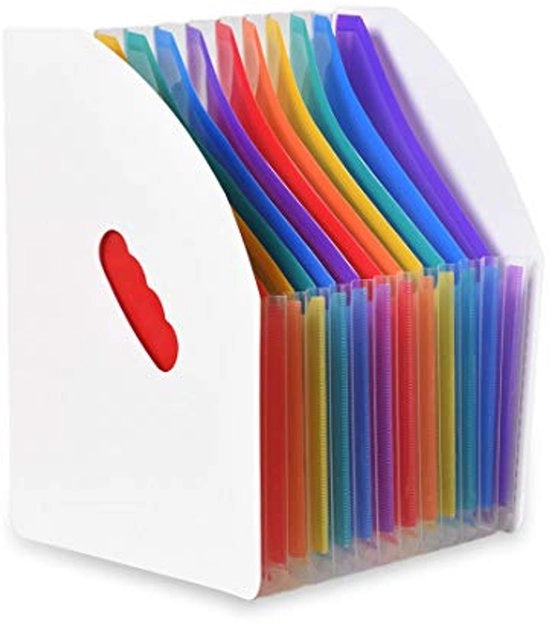Cartellino espandibile 13 contenitori A4 in plastica Concertina Cartellino espandibile Cassetto per ufficio Contenitore per documenti Home Office-documenti