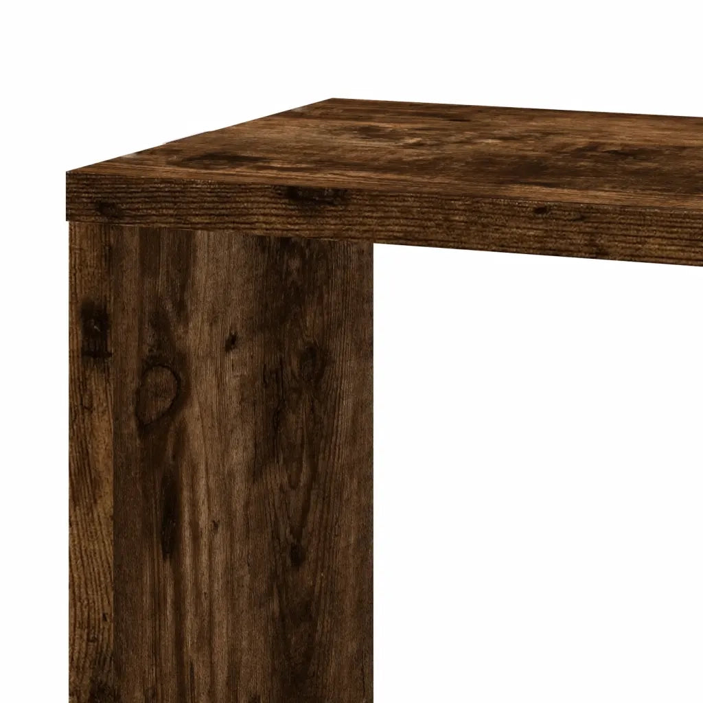 Scaffale Angolare a Muro Rovere Fumo 45x45x147 cm Multistrato