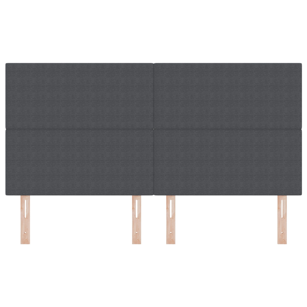 Testiera LED  Grigia Scura da 90 cm in Tessuto Corduroy
