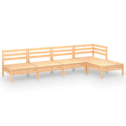 Set Salotto da Giardino 5 pz | Set di Mobili da Esterno in Legno Massello di Pino