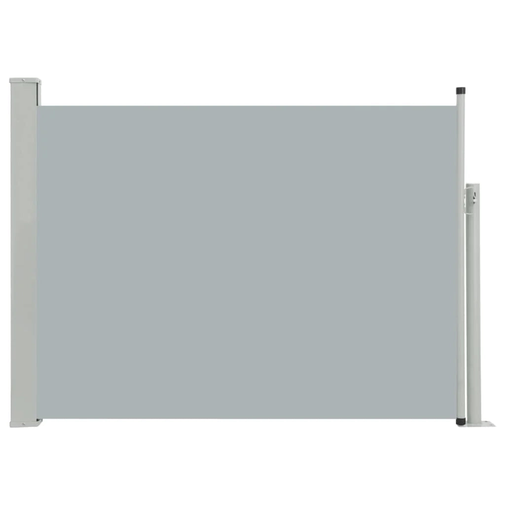 Tenda da sole laterale retrattile/schermo privacy per patio giardino terrazza balcone 100 x 500 cm grigio 02_0007191