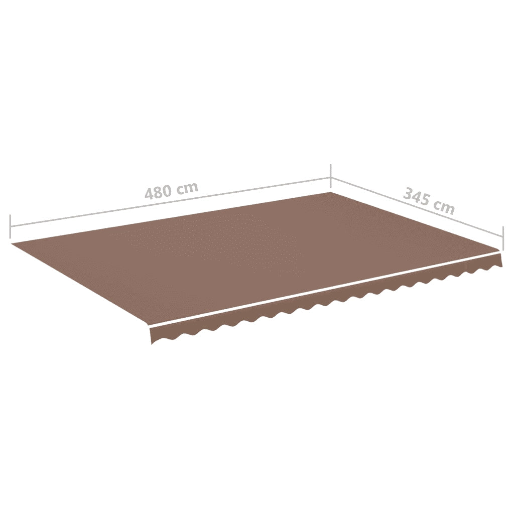 Tessuto di Ricambio per Tenda da Sole Marrone 5x3,5 m cod mxl 54768