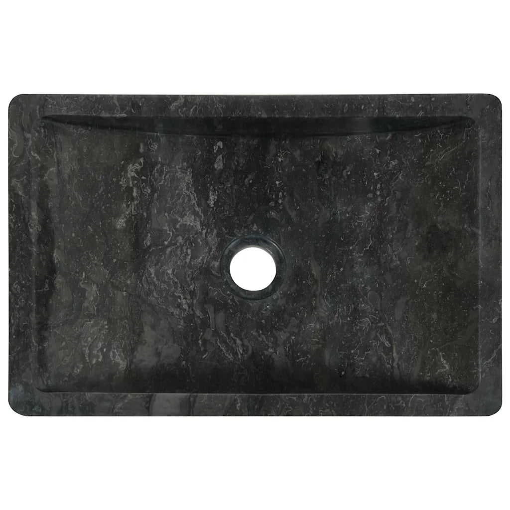 Lavello 45x30x12 cm Marmo Lucido Nero CFW4914918