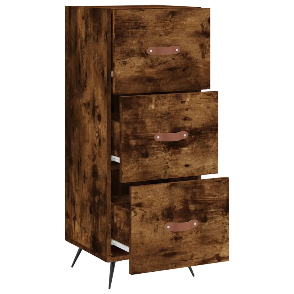Credenza Rovere Fumo 34,5x34x90 cm in Legno Multistrato 828577