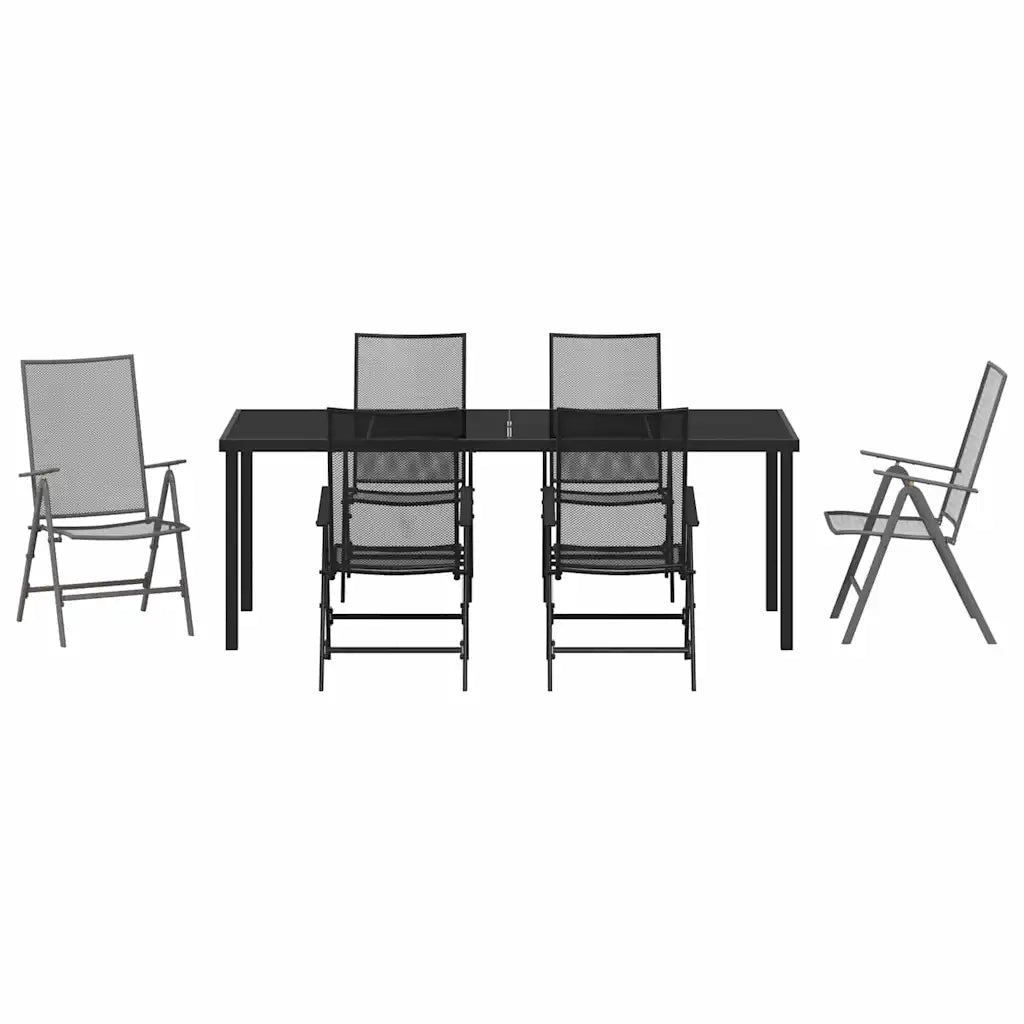 Set da Pranzo per Giardino 7 pcs Antracite 3379294