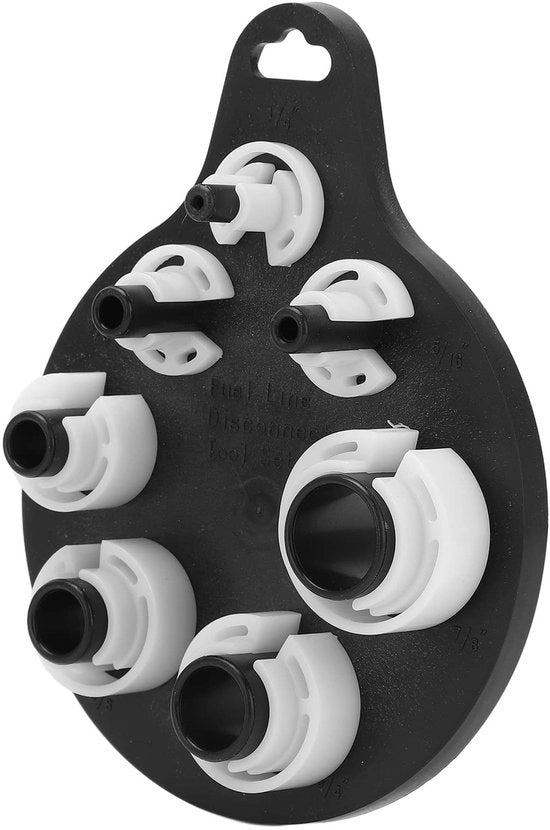 Kit di raccordi di combustibile - Set di 7 strumenti - Maggiore compatibilità - Progettazione sostenibile - Soluzione di archiviazione pratica - Efficiente e versatile - Kit di strumenti per combustibile