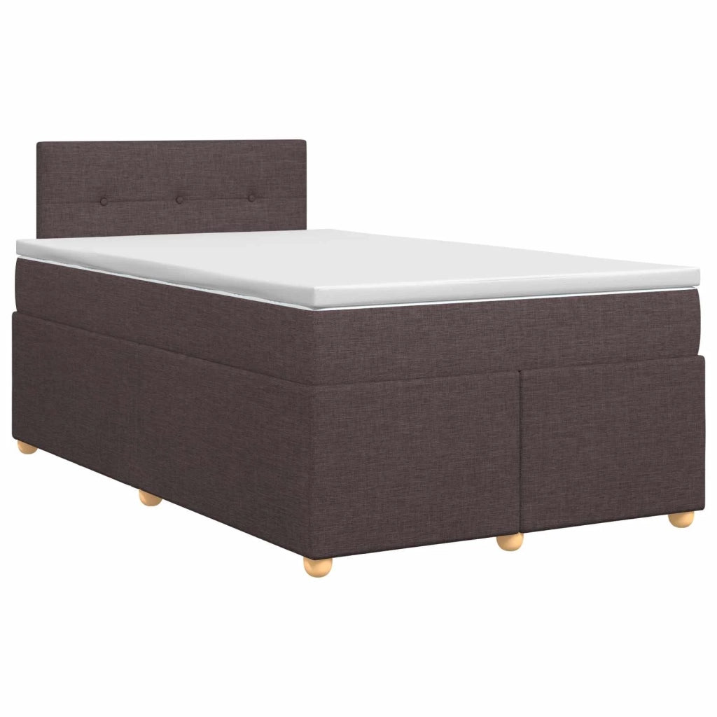 Letto box spring con materasso Marrone Scuro 120 x 190 cm 3450912