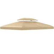 COPERTURA DI RICAMBIO PER GAZEBO 4X3 M IN POLIESTERE ANTI UV CON TETTO A 2 LIVELLI CREMA