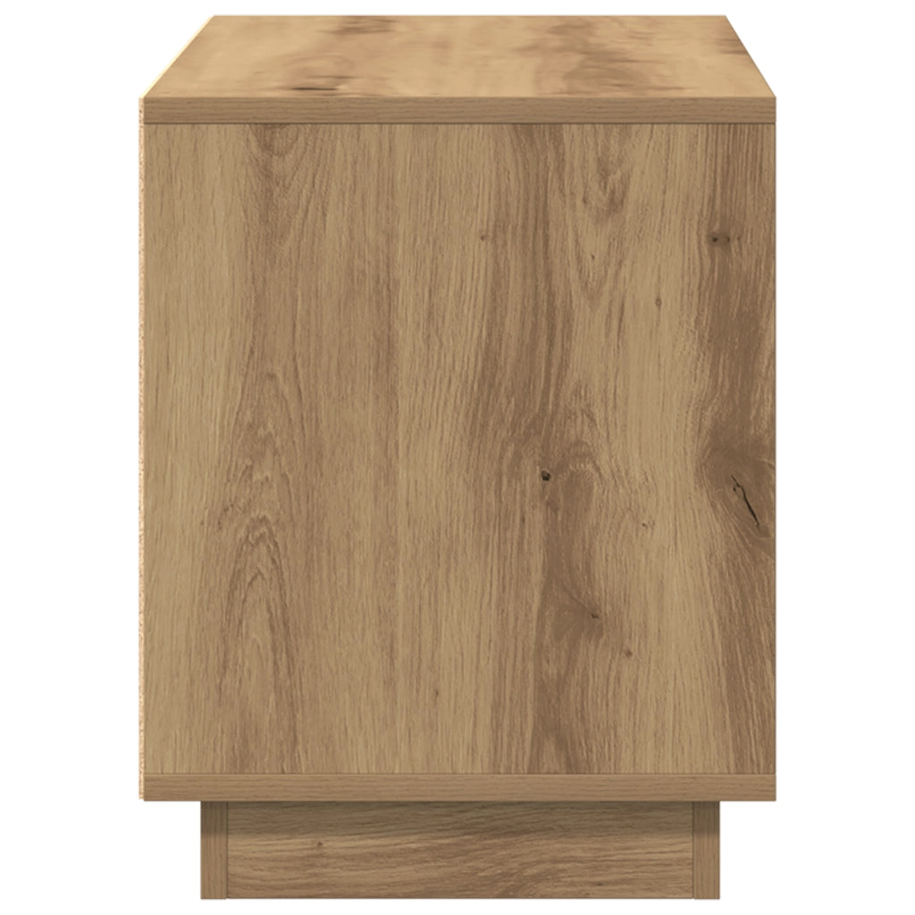 Mobile TV  in Rovere Artigianale 80x35x45 cm in Legno Ingegnerizzato