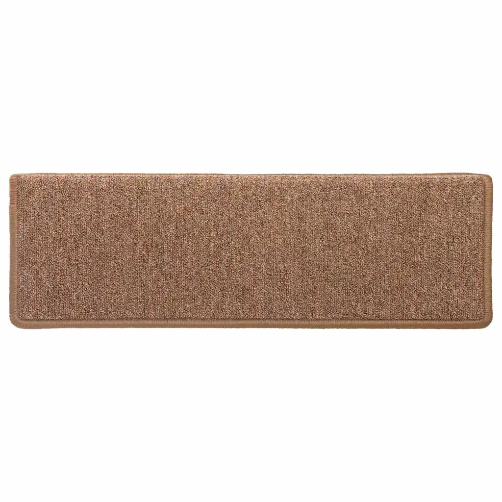 Tappetini per scale 30 pz | Gradini per Scale 65x21x4 cm Marrone Bordo rettangolare