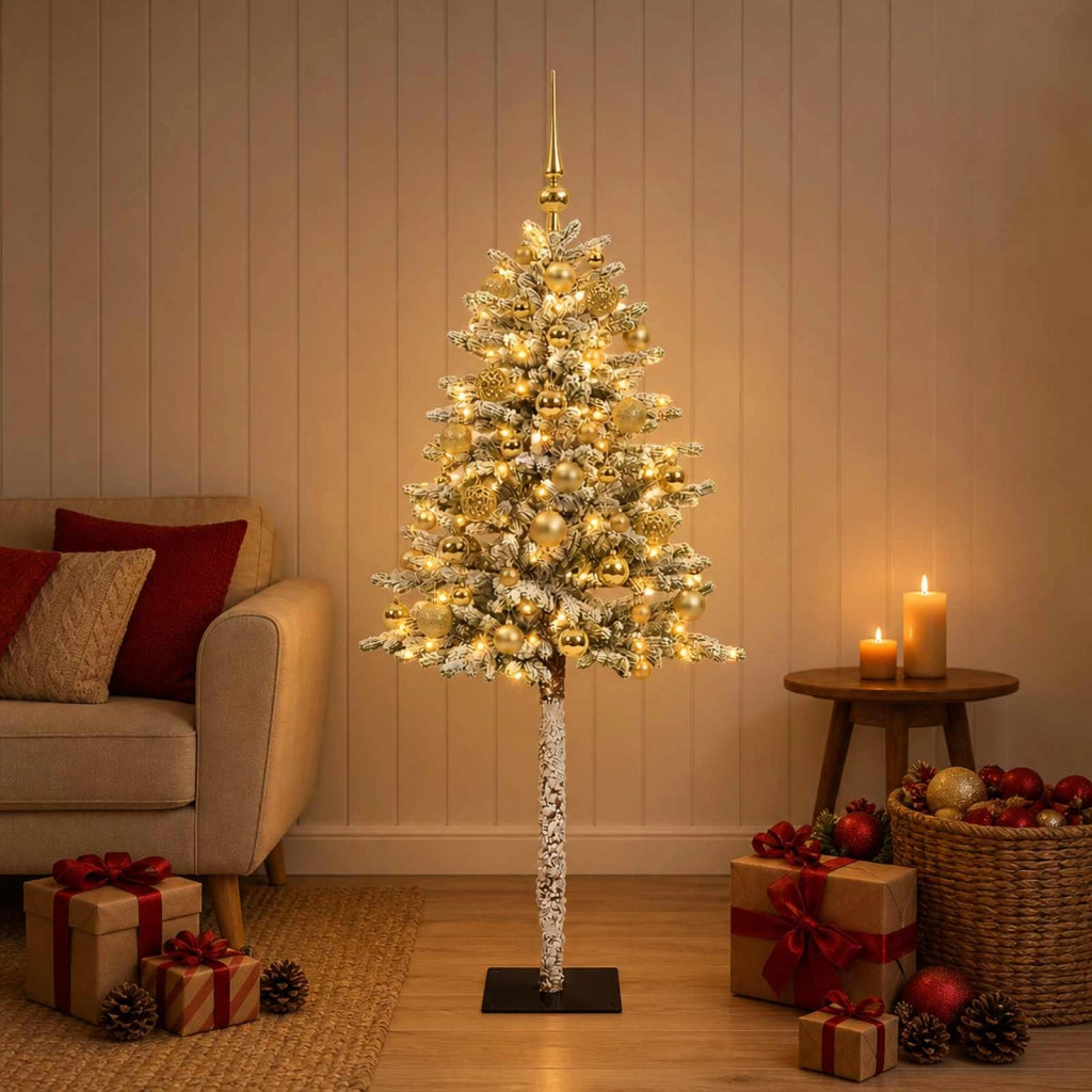 Albero di Natale Artificiale con Palline 150 cm 150 LED 3465702