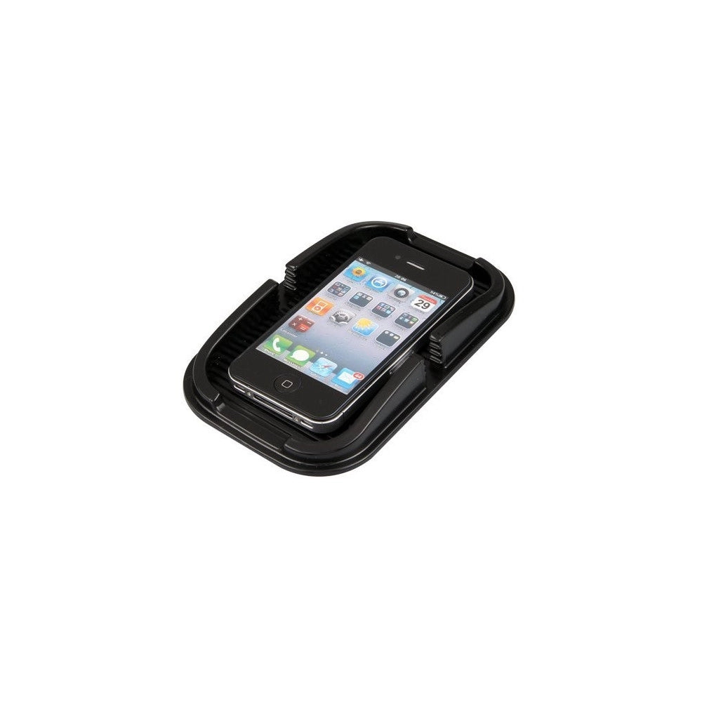 Trade Shop - Portaoggetti Supporto Stand Gomma Auto Per Smartphone Tappetino Antiscivolo -