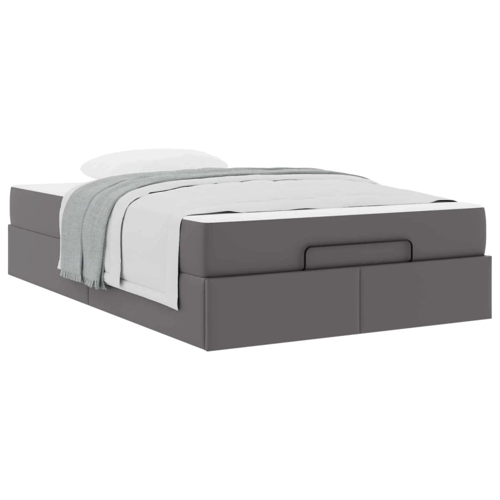 Struttura letto con materasso con materasso 2 pcs Grigio PVC