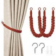 Doppio set di nastri per tende - cordone per tende da 60cm - nastri per tende a mano - nastri per tende a spirale - con ganci - adatto per casa, ufficio, salotto, camera da letto