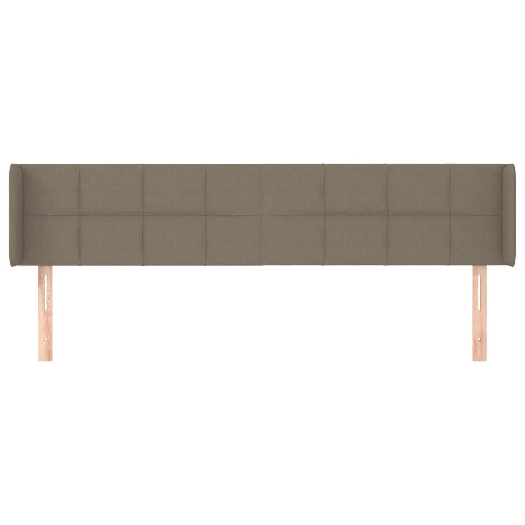 Testiera ad Orecchio-Testata con Orecchie Tortora 163x16x78/88 cm in Tessuto 700344