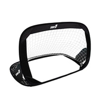 Porta da Calcio 128x84x81 cm Pieghevole Pop-Up Nera e Gialla