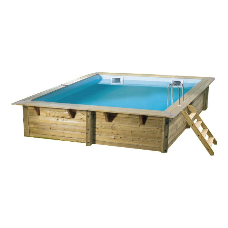Piscina In Legno Northwood 300 - 3,00 X 3,00 H1,26 M - Liner Blue