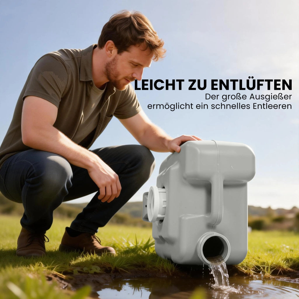 Toilette da viaggio per campeggio ¨C Zephmum ¨C Grigio 41.5x36.5x42 cm 20L