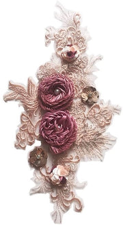 Pannelli di ricamo con sequine a forma di fiori - Pannelli per cucire - Accessori per abbigliamento