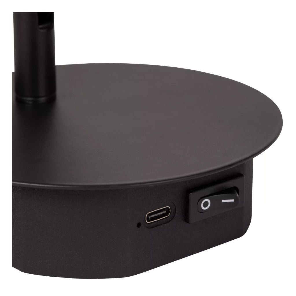Applique lettura Jolijn nera USB ricaricabile LED 2W Lucide