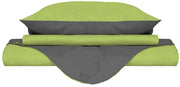 Copripiumino Matrimoniale con Sacco e Federe Doubleface in Cotone Verde Acido/Fumo