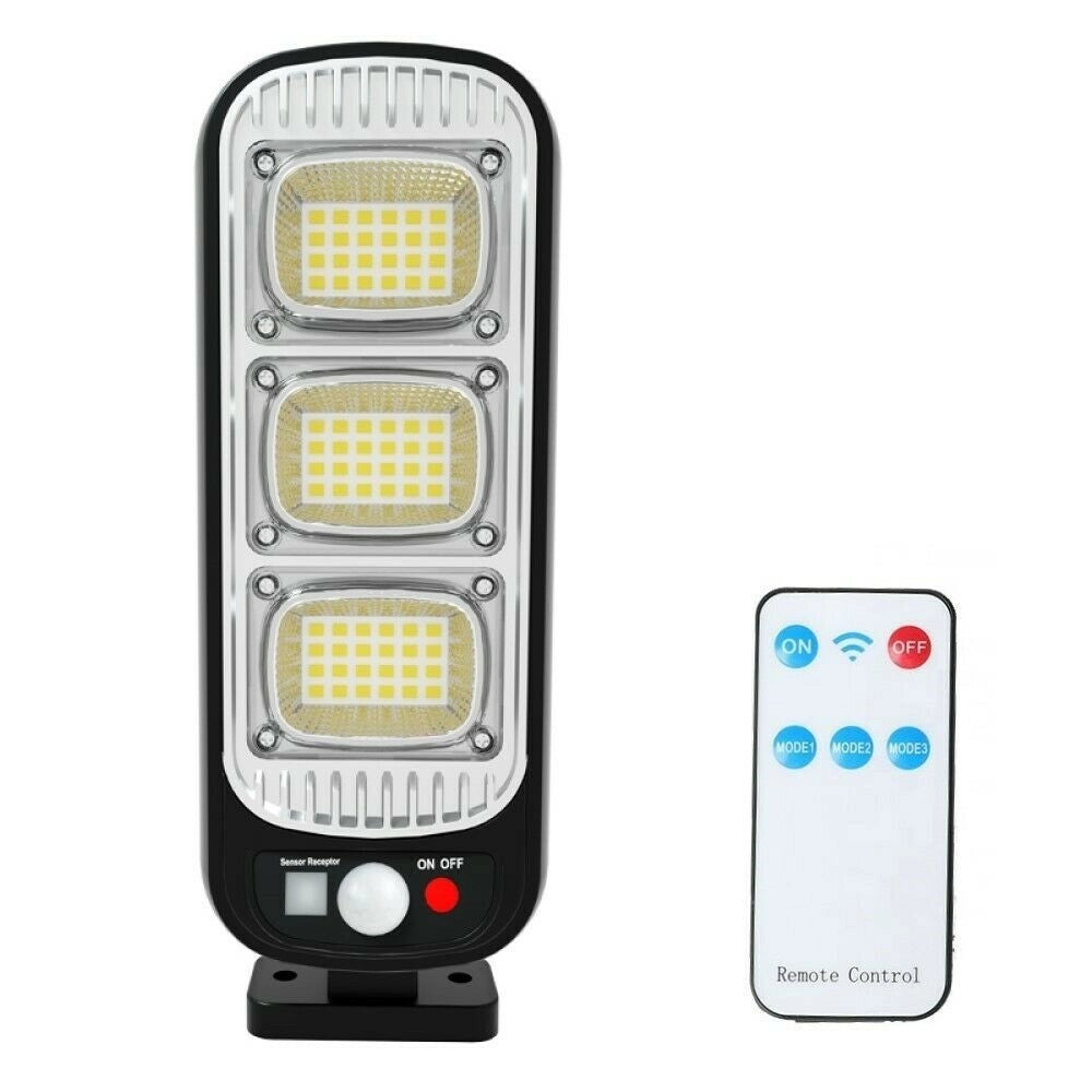 Trade Shop - Faro Lampione Stradale Con Pannello Solare Fotovoltaico Sensore 72 Led Smd Gl -
