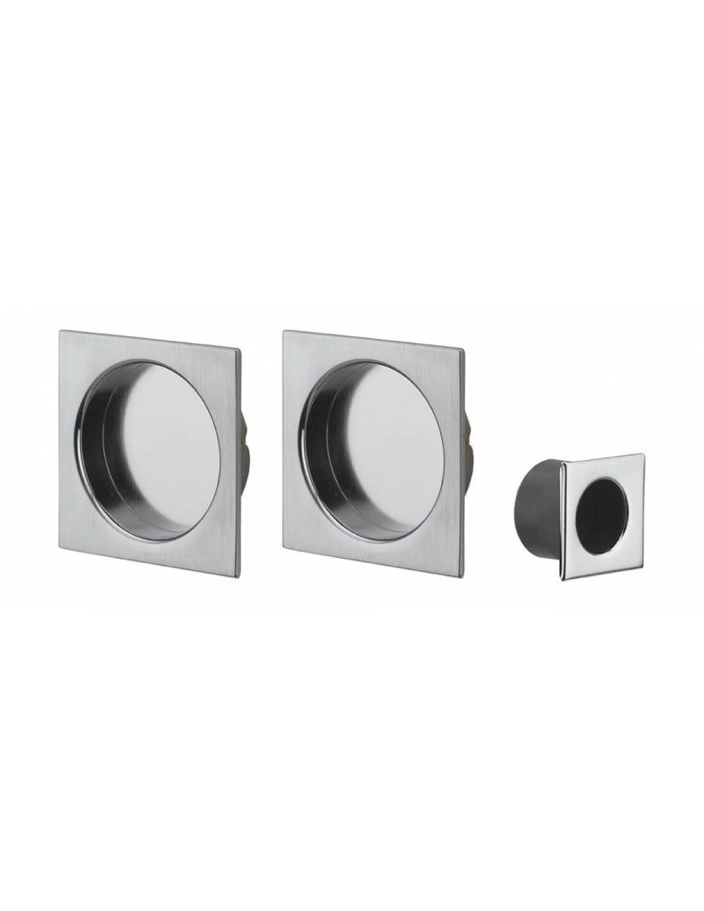 Accessori per serratura a gancio, senza foro, rosette quadrate, nichelati – THIRARD