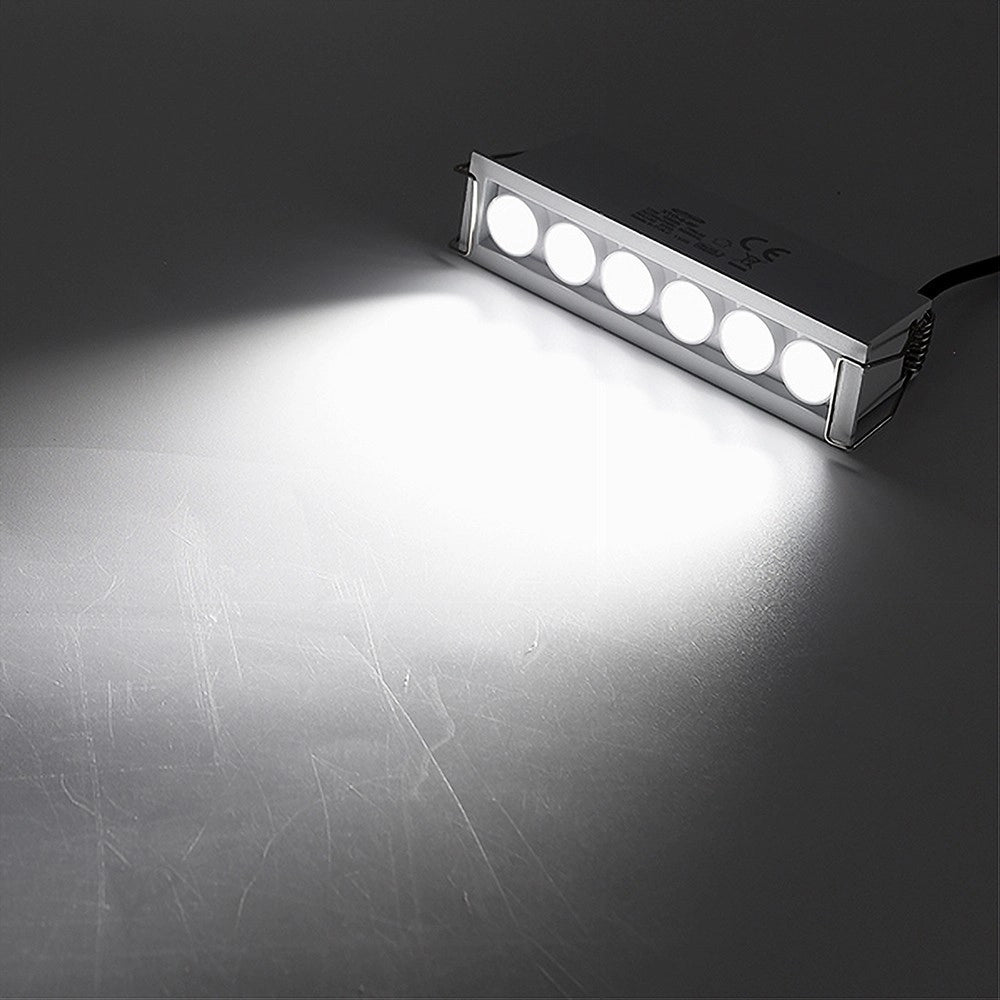 Trade Shop - Faretto Led Rettangolare Da Incasso Bianco 11w Luce Calda Naturale Fredda Xtd-6-b -