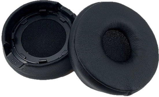 2 x Copricrani Orecchiali - Pads auricolari cuffie nera - Adatto per Jabra Engage 55/65/75 - Soffici e comodi