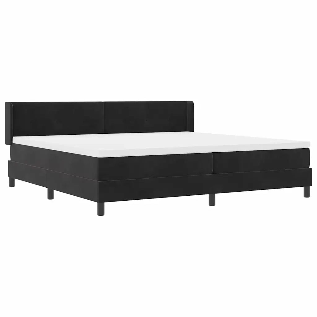 Letto a molle con testiera Nero 200 x 200 cm Velluto 3341488