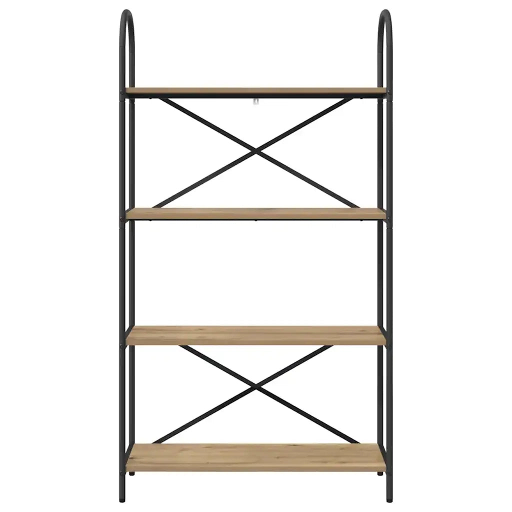 Libreria-Scaffale per Libri-Mobile di Stoccaggio Rovere artigianale 80 x 30 x 146 cm Legno multistrato 638644