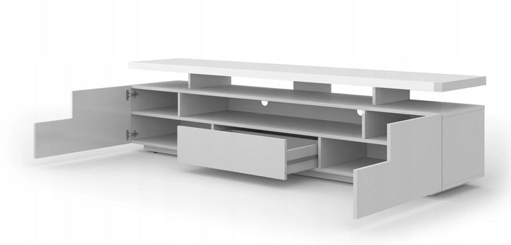 ARMADIO TV EVA 180 BIANCO OPACO BIANCO LUCIDO LED