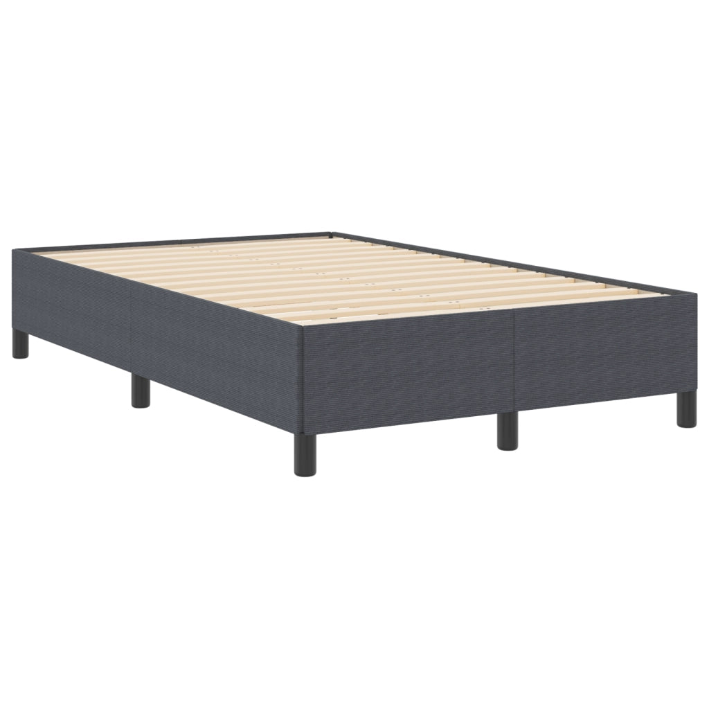 Struttura Letto Grigio Scuro 120x190 cm in Tessuto Corduroy