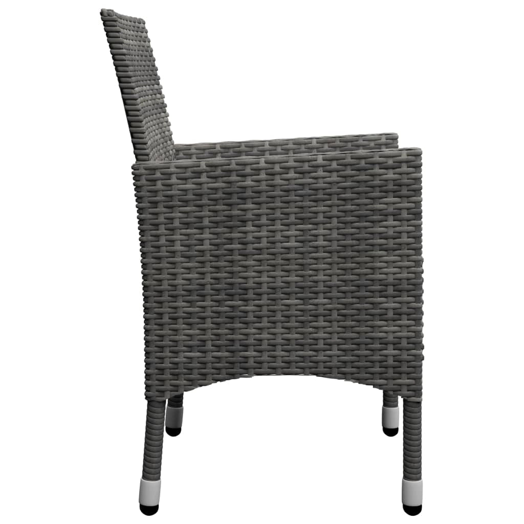 Set da pranzo da giardino per esterni 7 pezzi mobili grigi 02_0013962