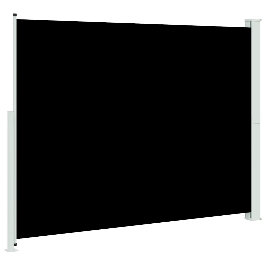 Tenda Laterale Retrattile per Patio 220x300 cm Nera 313423