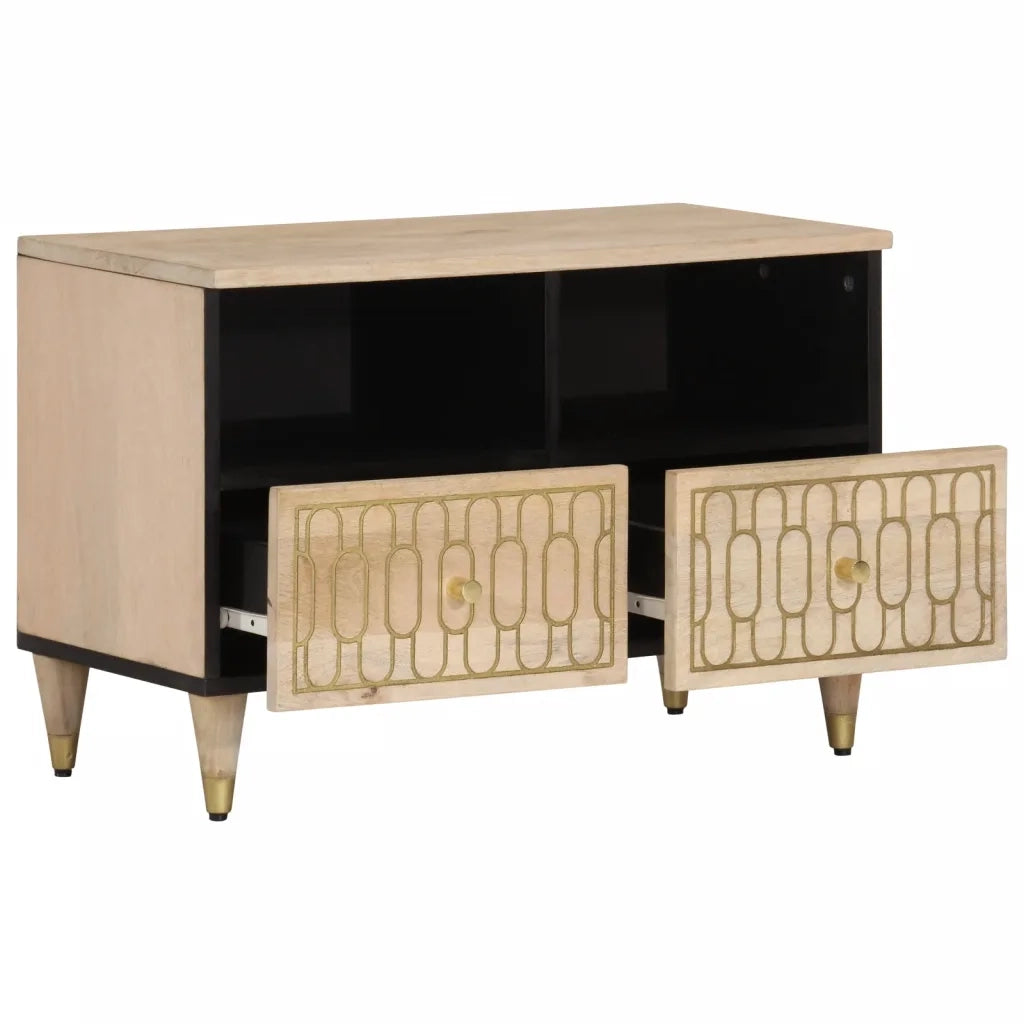 Mobile Porta TV 70x33x46 cm in Legno Massello di Mango 358249