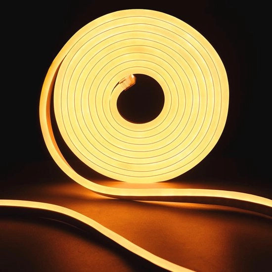 Striscia LED Neon 10m - Acqua Resistente Luce Calda Bianca 3000K Per Esterni & Feste