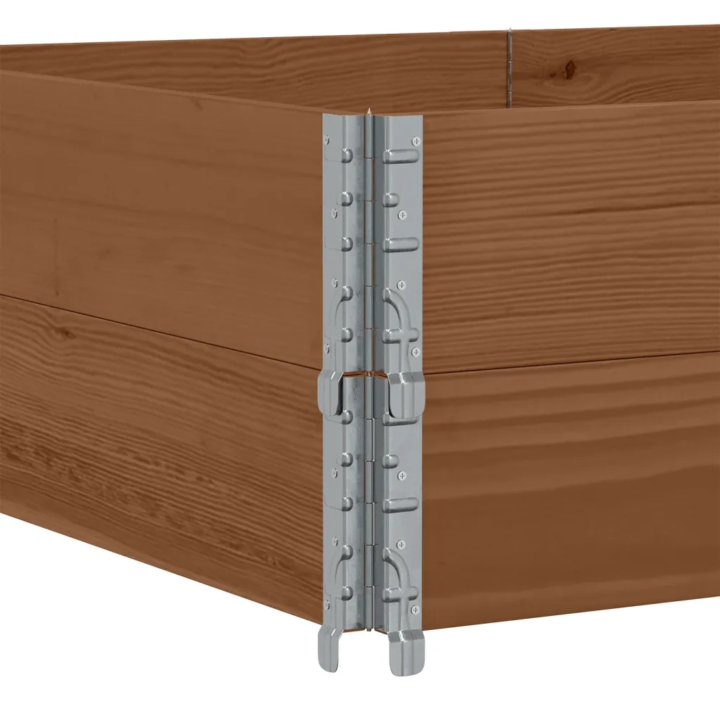 Paretali per Pallet 2pz Marroni 150x100cm Legno Massello Pino