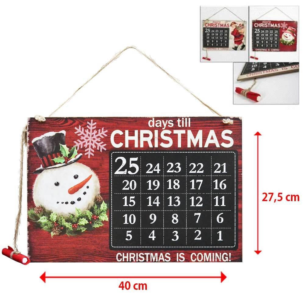 Calendario Avvento Lavagna Con Gessetto In Legno 3 Modelli Decorazioni Natalizie