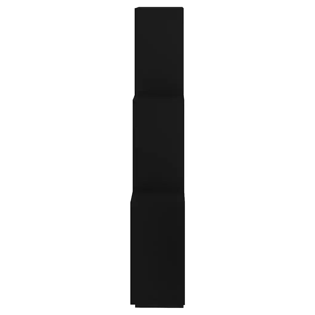 Mensola da Parete | Mensola sospesa a Cubo Nera 78x15x93 cm in Legno Multistrato