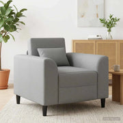 Poltrona-Divano Sedia-Poltroncina Grigio Chiaro Tessuto 791285