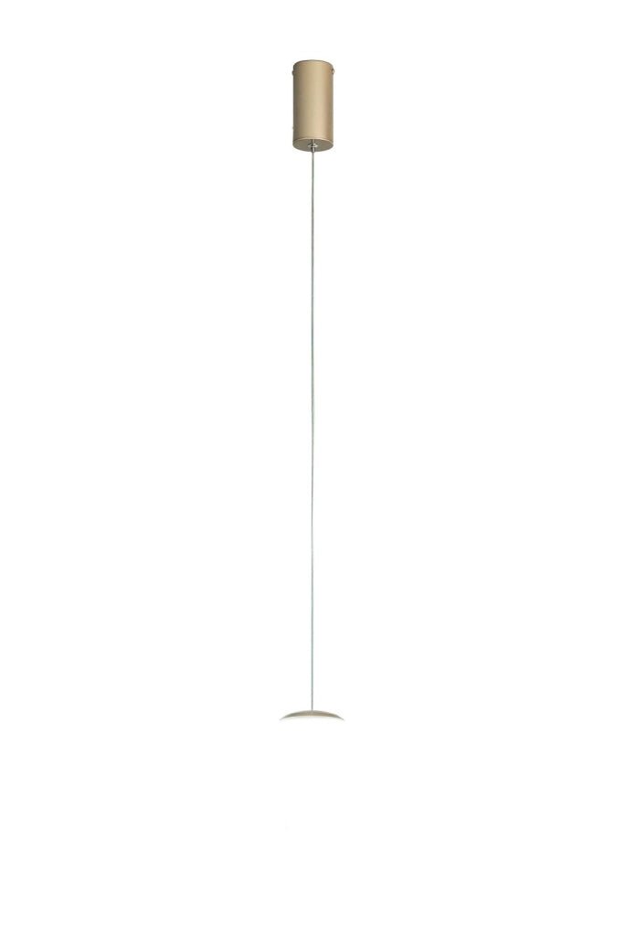 SOSPENSIONE SINGOLA SANTOS GRANDE DIAMETRO 14CM ORO 9W 3000K 550LM DIMMERABILE SENZA VETRO