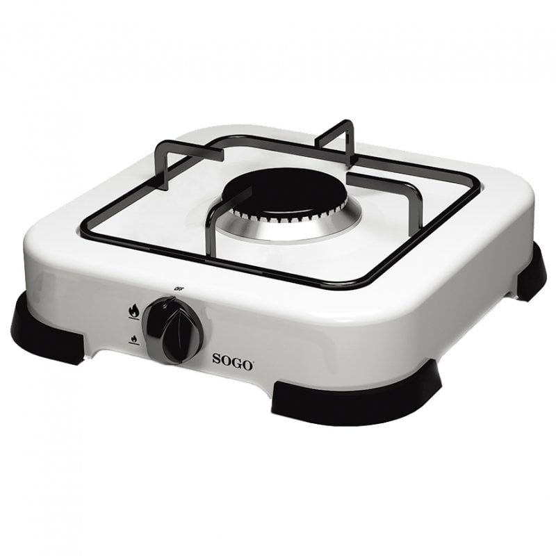 SOGO Fornello a Gas Portatile – 1 Bruciatore, Accensione Manuale, 1.7 kW, GPL Butano-Propano